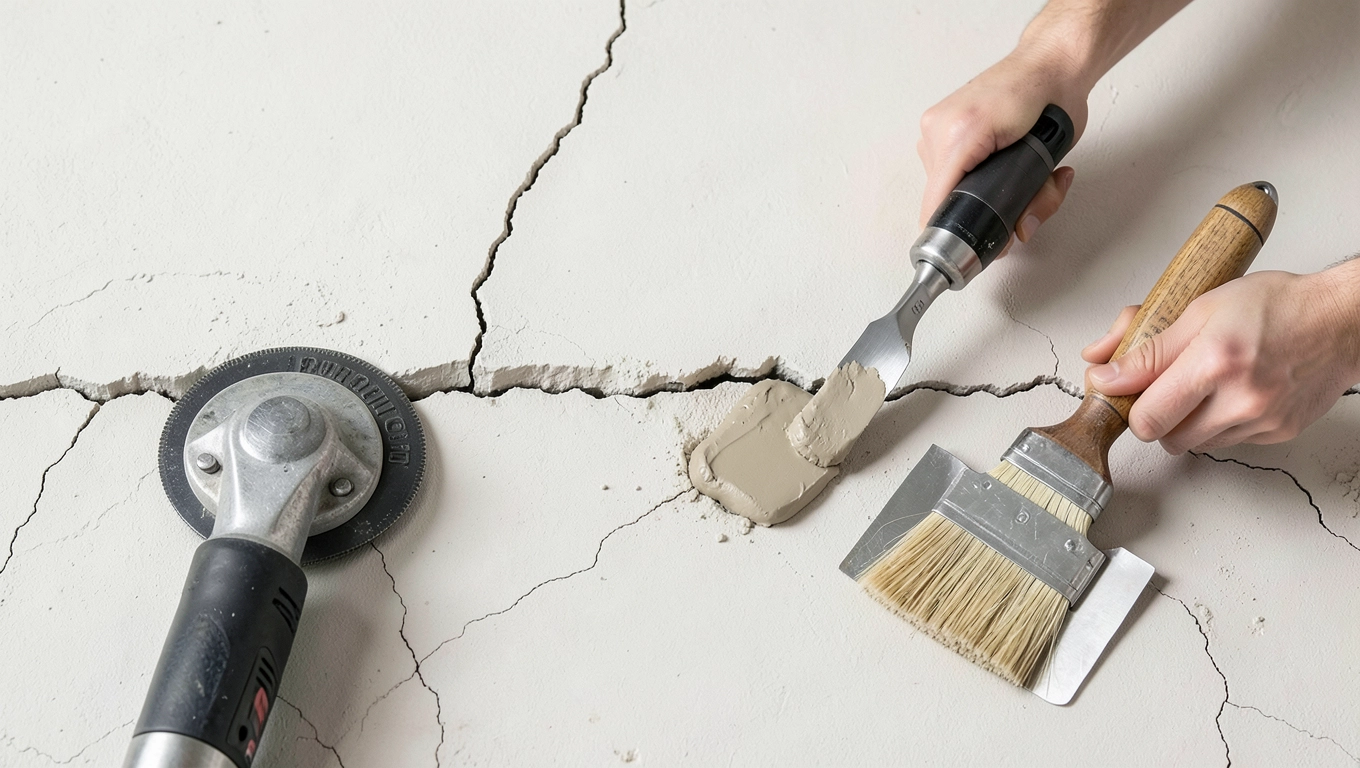 Naprawa rys i ubytków w tynku cementowo-wapiennym krok po kroku