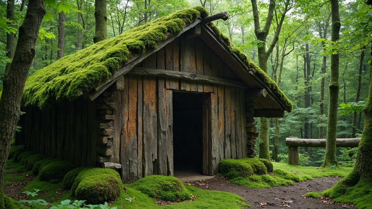 dawny sposób ocieplania chat mchem