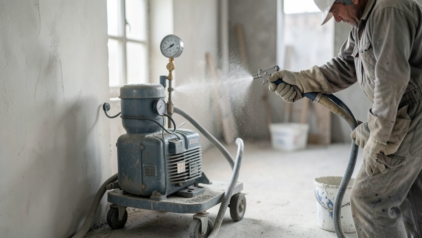 Dobór wydajności i ciśnienia kompresora dla tynkowania