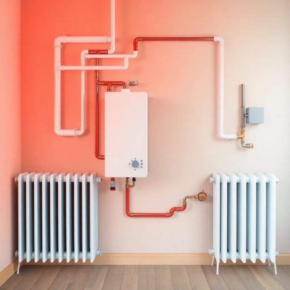 Instalacja centralnego ogrzewania schemat
