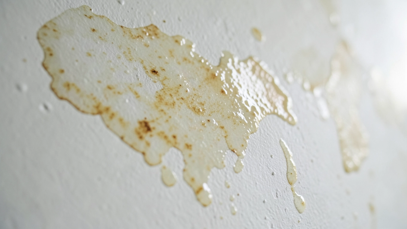 mokre plamy na tynku gipsowym