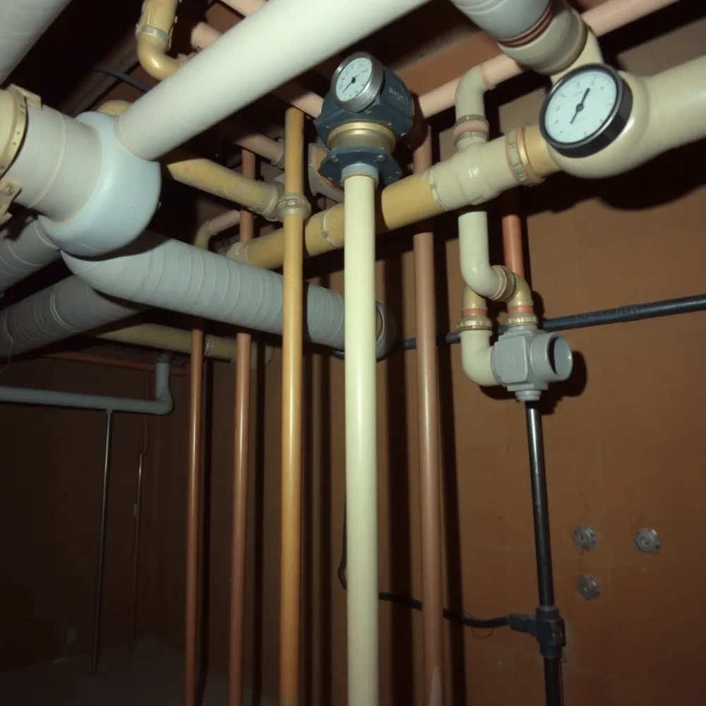 Piony centralnego ogrzewania w bloku