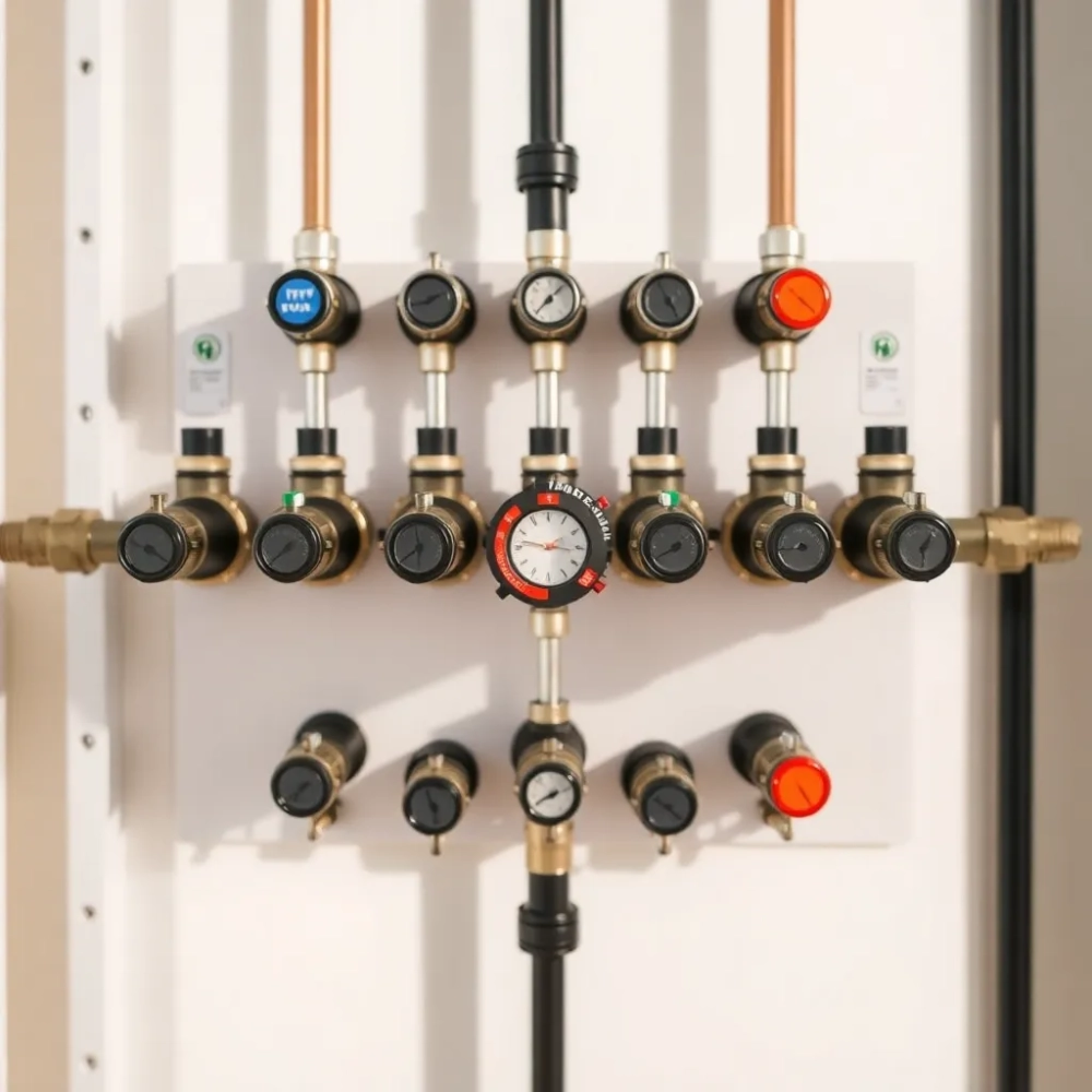 Rozdzielacz do ogrzewania podłogowego 10 obwodów