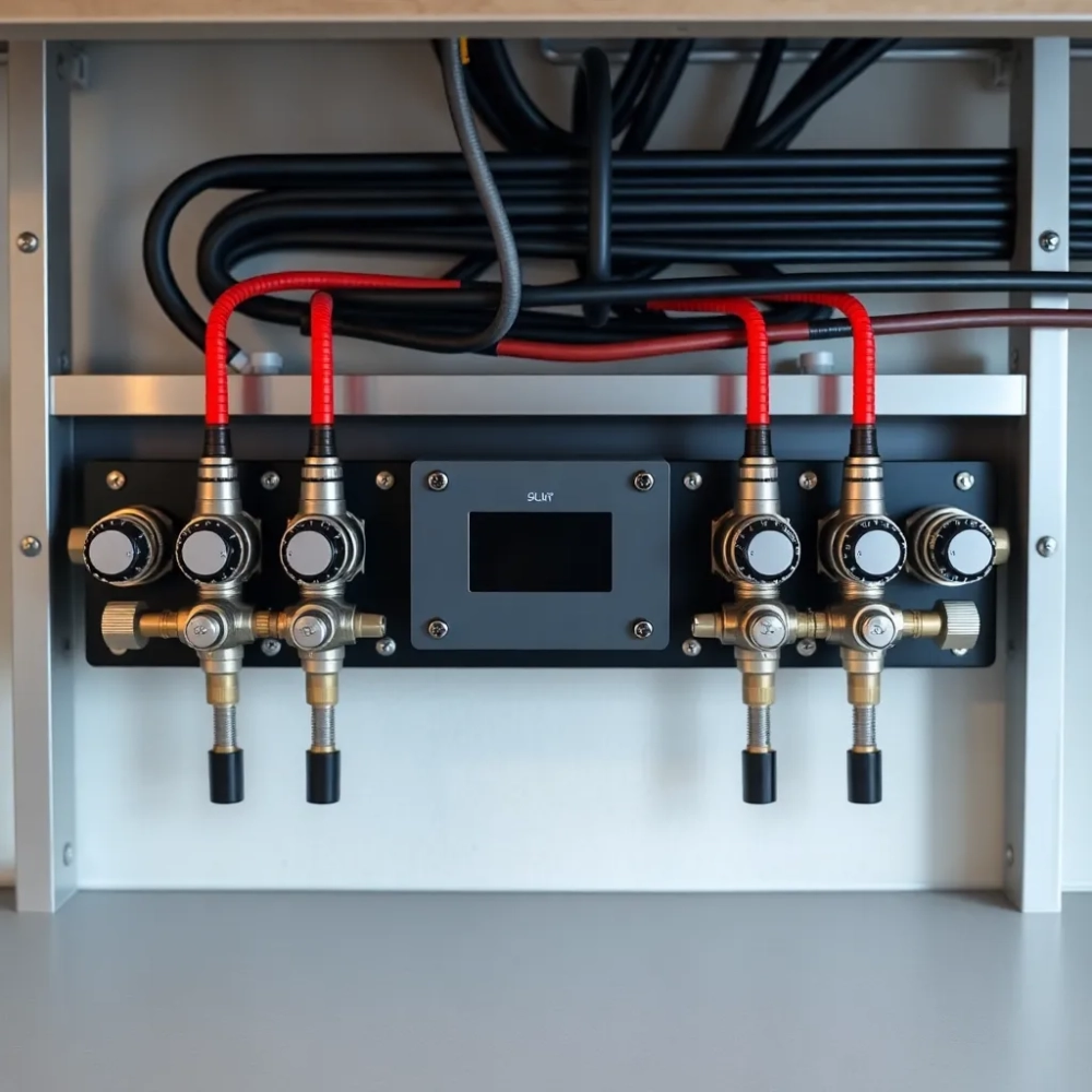 Rozdzielacz do ogrzewania podłogowego 6 obwodów