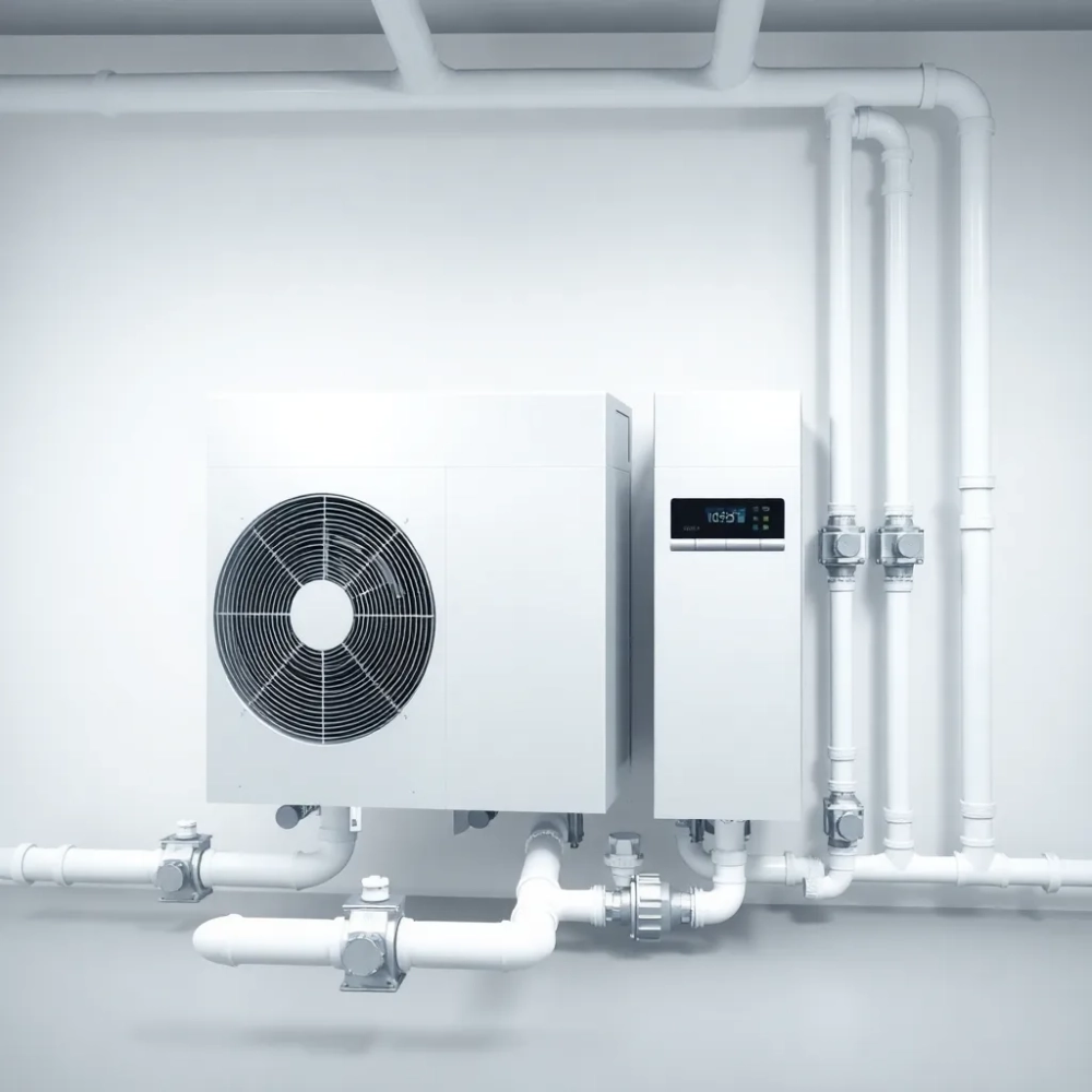 SCHEMAT podłączenia pompy ciepła bez bufora