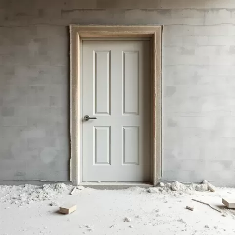Czy montować drzwi przed tynkami