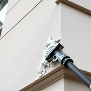 Czyszczenie tynku silikonowego
