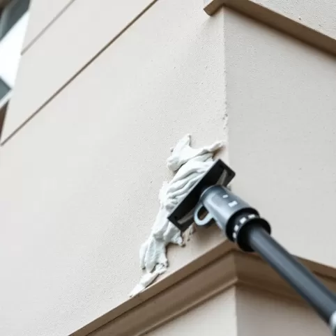 Czyszczenie tynku silikonowego