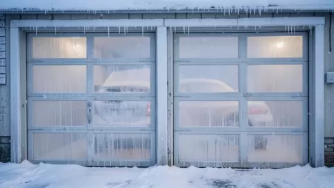 drzwi garażowe ocieplane dwuskrzydłowe