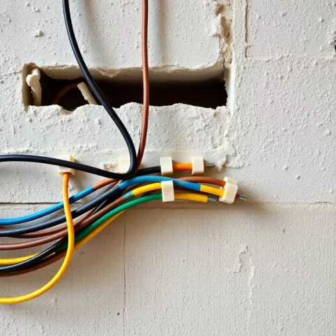 Mocowanie kabli do ściany pod tynk
