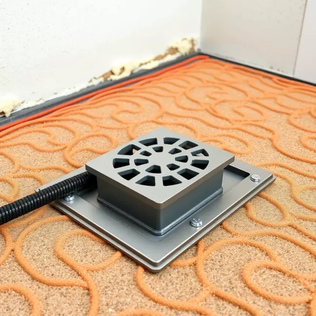 Montaż odpływ liniowy na ogrzewaniu podłogowym