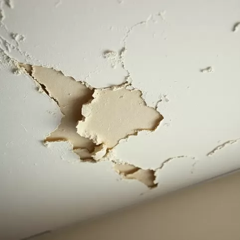 Odparzony tynk na suficie