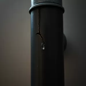 Pęknięta rura centralnego ogrzewania