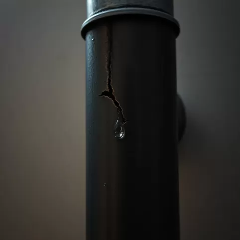 Pęknięta rura centralnego ogrzewania