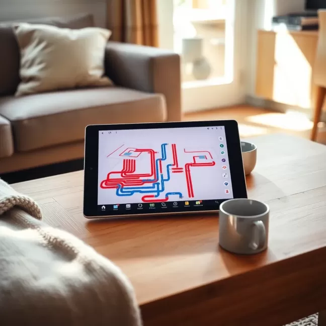 Program do projektowania ogrzewania podłogowego Android