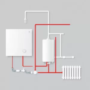 Schemat centralnego ogrzewania z buforem