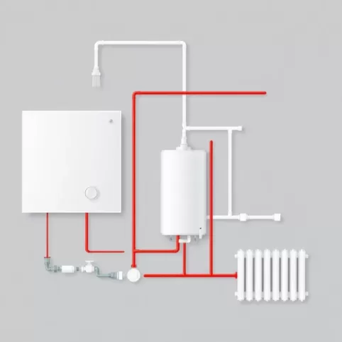 Schemat centralnego ogrzewania z buforem