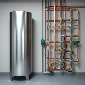 Schemat ogrzewania podłogowego z buforem