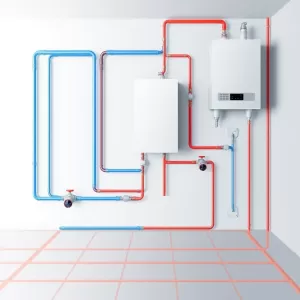 Schemat ogrzewania podłogowego z piecem gazowym