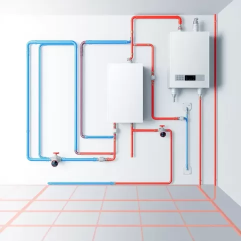 Schemat ogrzewania podłogowego z piecem gazowym