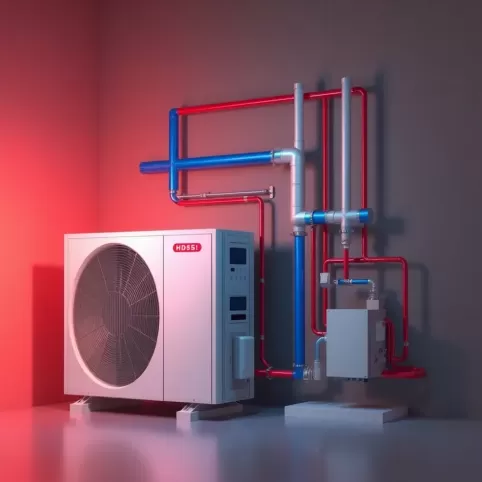 Schemat podłączenia pompy ciepła z buforem