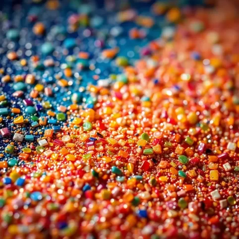 Tynk mozaikowy z brokatem