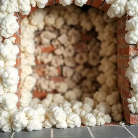 Wełna izolacyjna do kominka