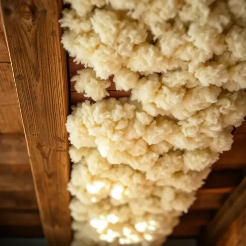 Wełna na strop drewniany