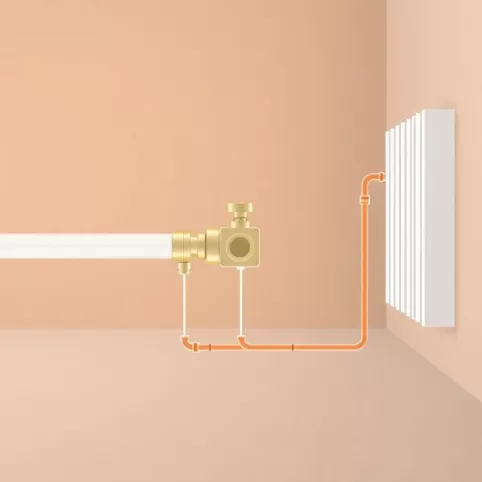 Zawór RTL do ogrzewania podłogowego schemat