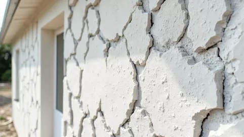 źle położony tynk silikonowy