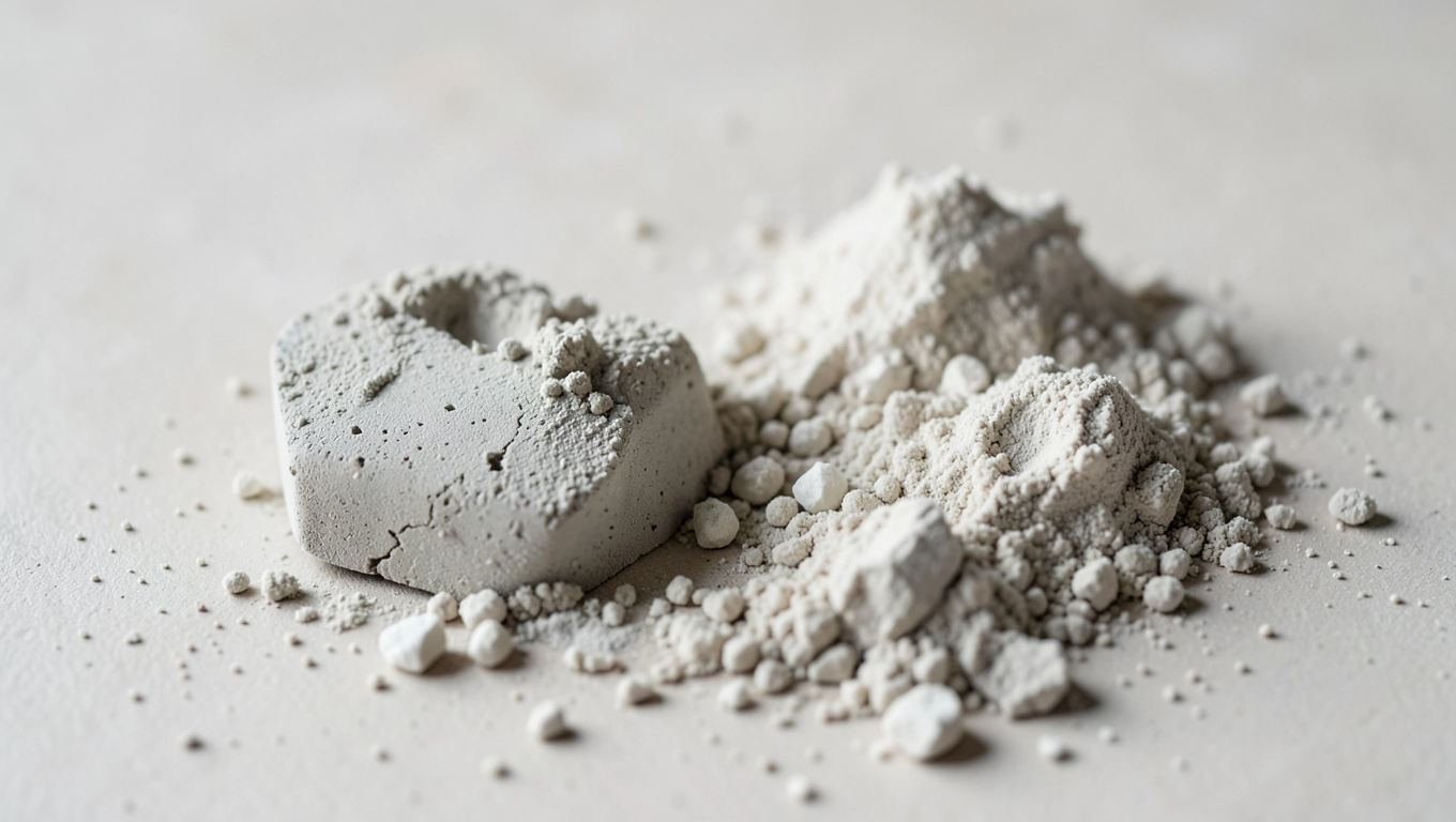 Składniki zaprawy do tynkowania: cement, wapno, piasek