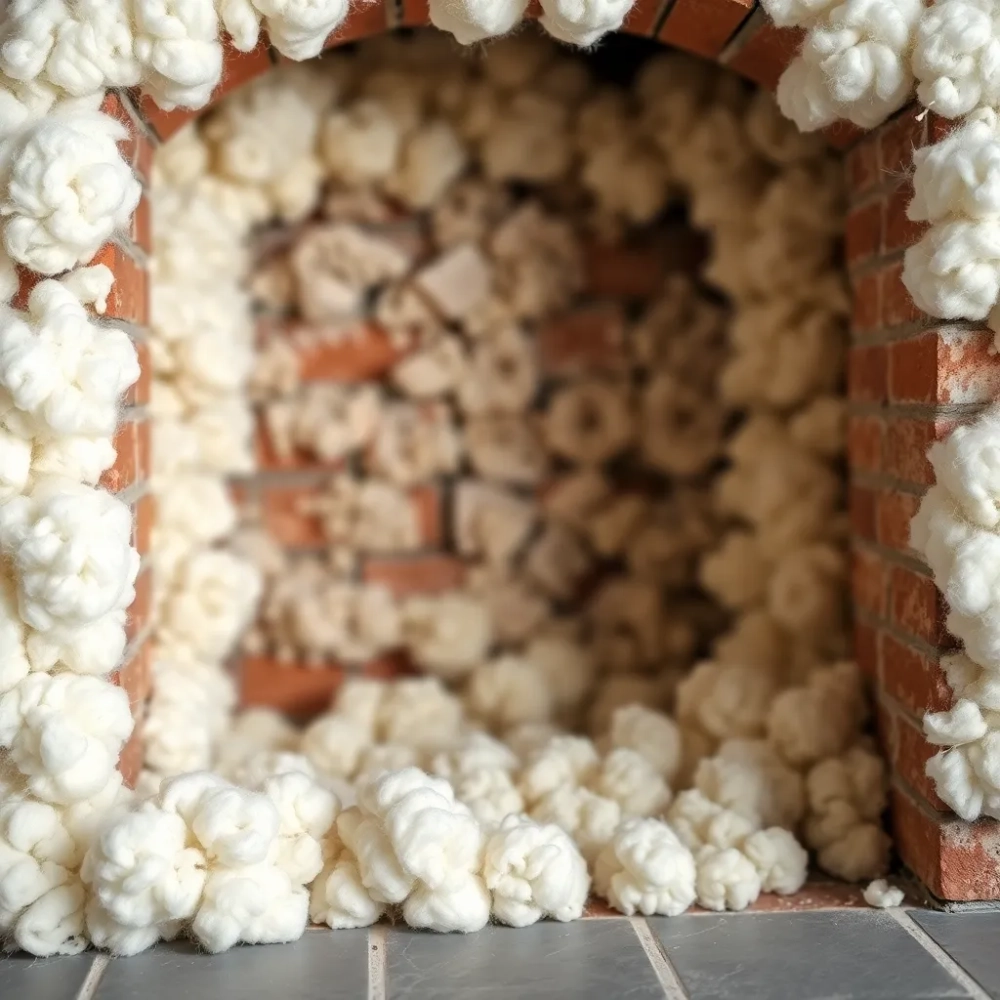 Wełna izolacyjna do kominka