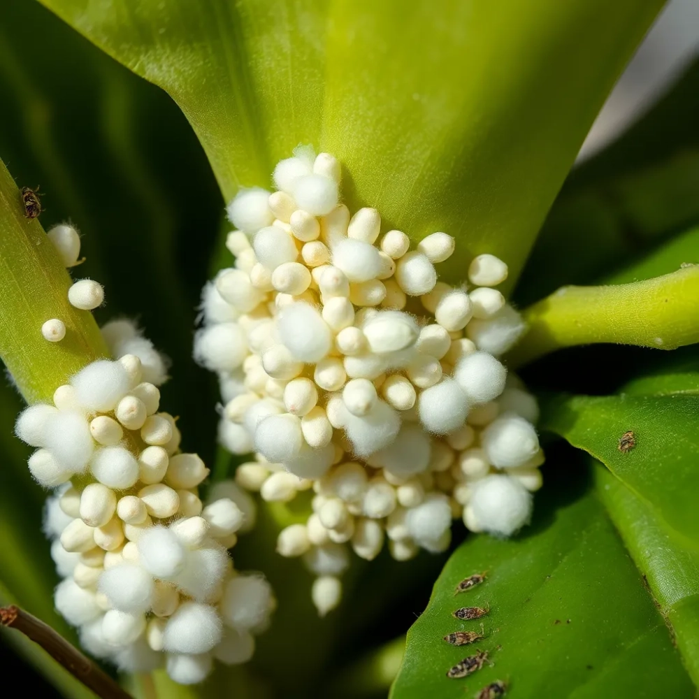 wełnowce na roślinach