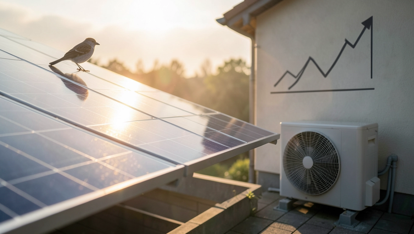 Wpływ instalacji solarnej i pompy ciepła na koszty ogrzewania